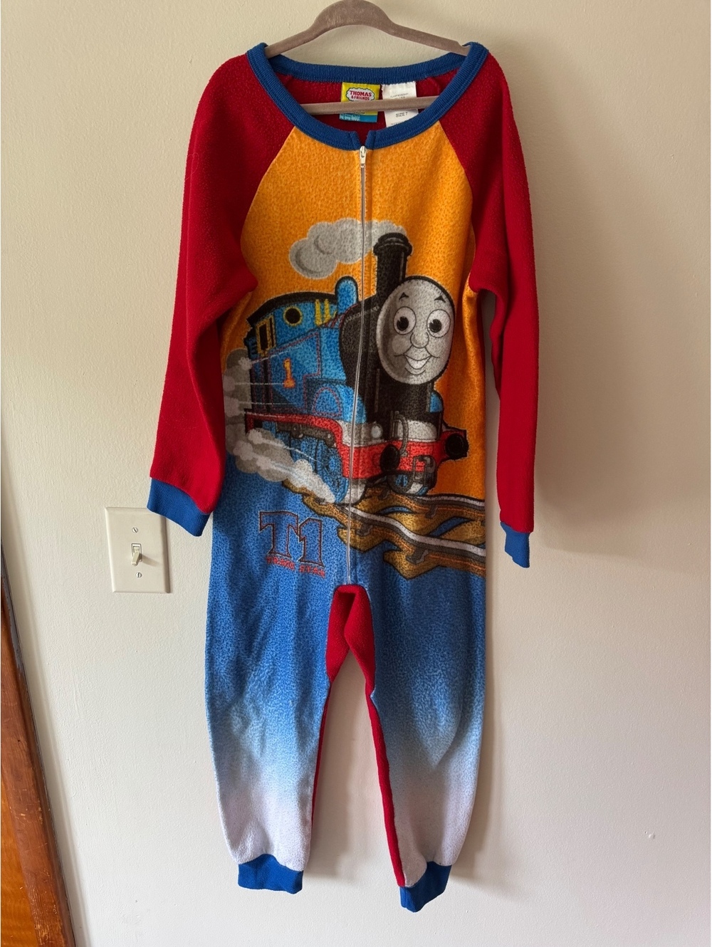 Vintage Thomas The Train Size 7 Footie Pajamas
